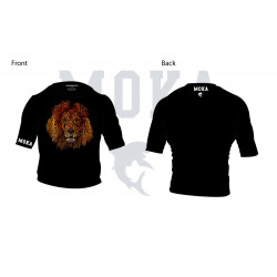 Moka Lion Rash Guard Black Short Sleeves