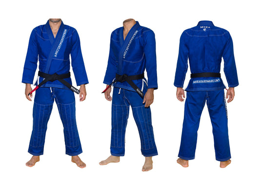 MokaHardware Blue Simple BJJ Gi Contrast