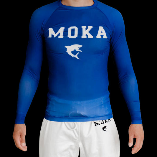 Langærmet Rashguard - Moka Original - Blå