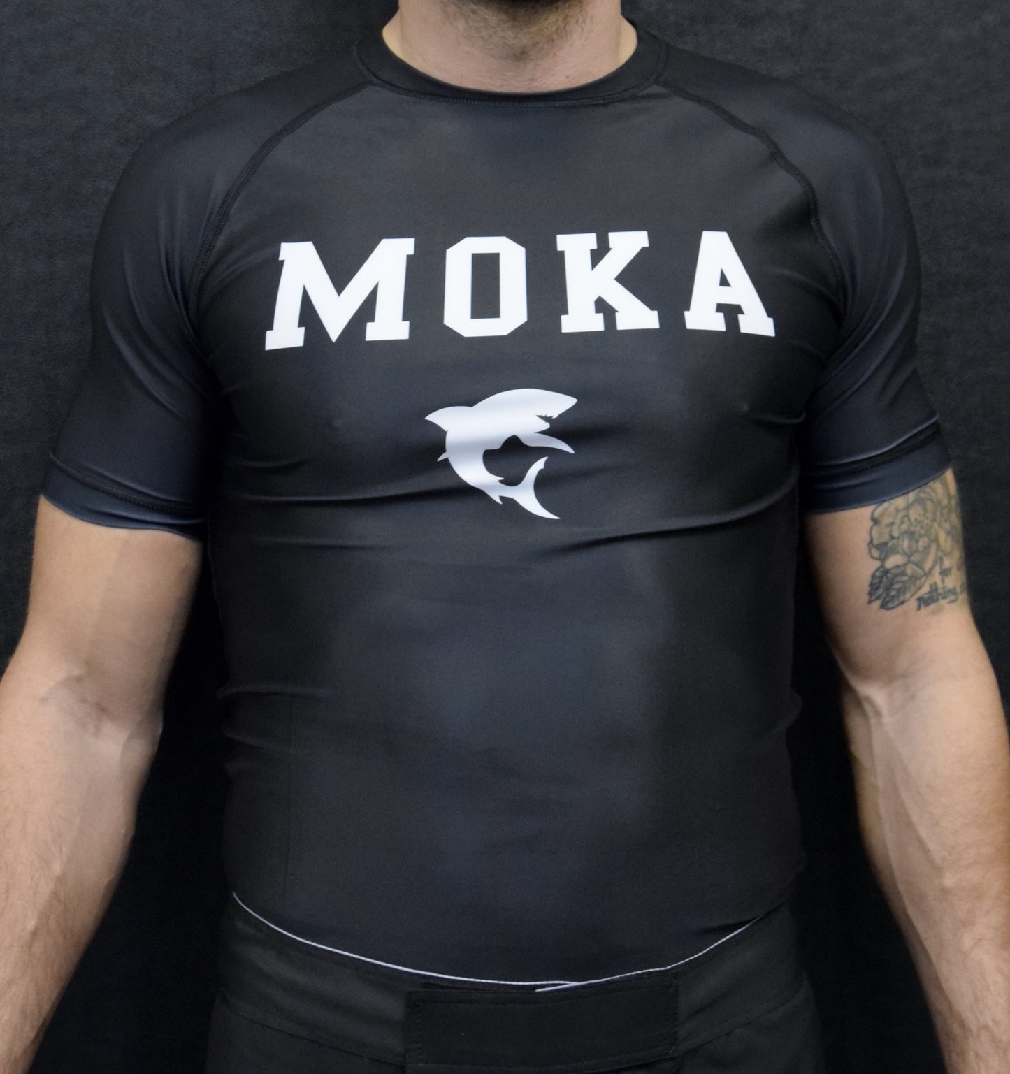 Kortærmet Rashguard - Moka Original - Sort